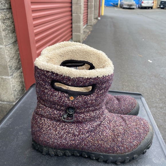 Bogs B Moc Mid Woven Women’s Purple Brown Winter Boots SIZE 8 - Picture 4 of 11